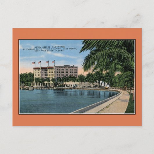  George Washington Hotel West Palm Beach Briefkaart (Voorkant)