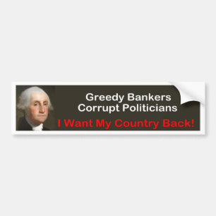George Washington: Ik wil mijn land terug! Bumpersticker