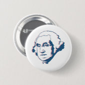george washington in 3d ronde button 5,7 cm (Voorkant /achterkant)