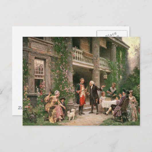 George Washington in Bartram's tuin Briefkaart (Voorkant / Achterkant)