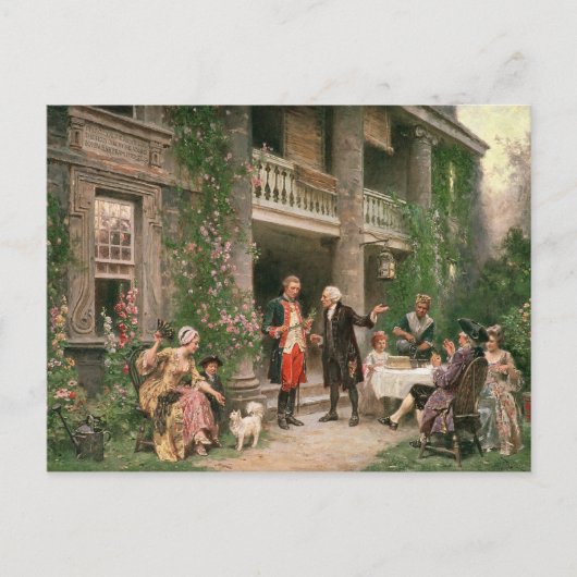 George Washington in Bartram's tuin Briefkaart (Voorkant)