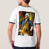 George Washington in kantoor-kleding T-shirt (Achterkant)