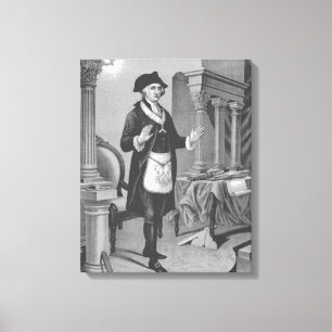 George Washington in Masonic Regelia Canvas Afdruk