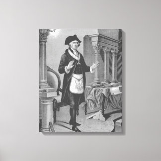 George Washington in Masonic Regelia Canvas Afdruk