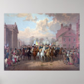 "George Washington in New York" poster/gedrukte te Poster (Voorkant)