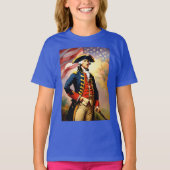 George Washington in oorlogskleding T-shirt (Voorkant)