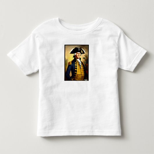George Washington in oorlogsuitrusting Kinder Shirts (Voorkant)