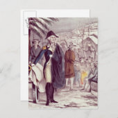 George Washington in Valley Forge Briefkaart (Voorkant / Achterkant)