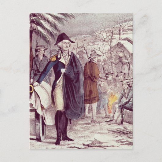 George Washington in Valley Forge Briefkaart (Voorkant)