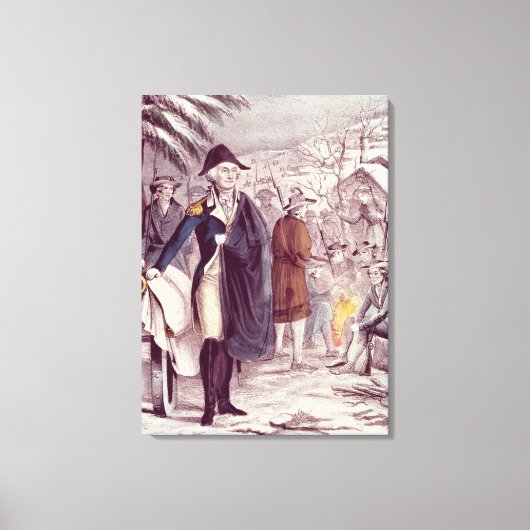 George Washington in Valley Forge Canvas Afdruk (Voorkant)