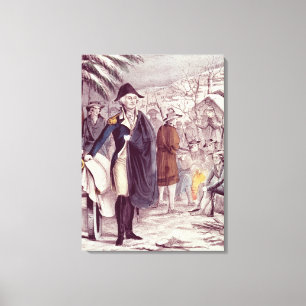 George Washington in Valley Forge Canvas Afdruk