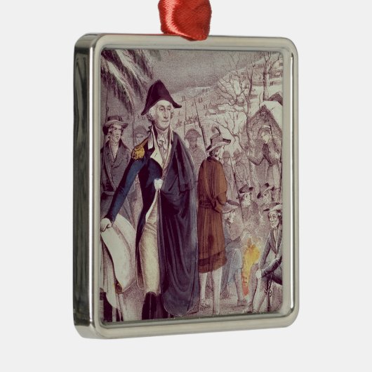 George Washington in Valley Forge Metalen Ornament (Rechts)