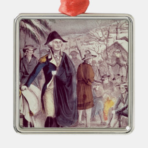 George Washington in Valley Forge Metalen Ornament