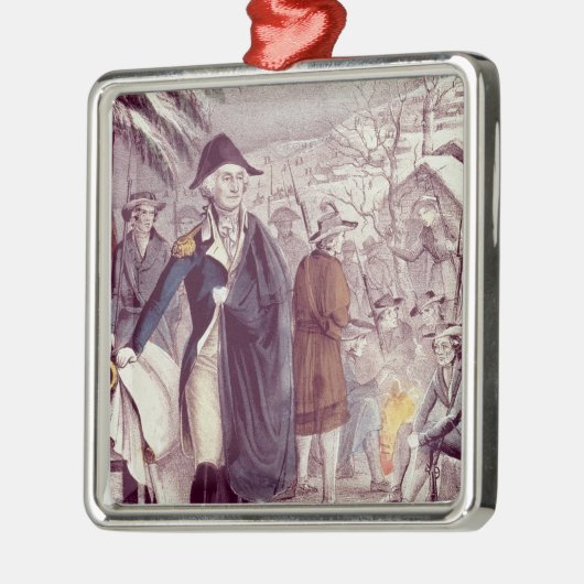 George Washington in Valley Forge Metalen Ornament (Links)