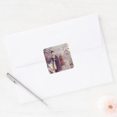 George Washington in Valley Forge Vierkante Sticker (Envelop)