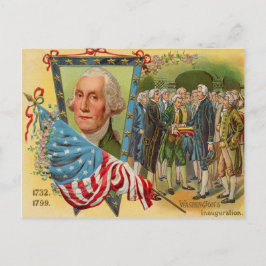 George Washington inauguratie Amerikaanse vlag Briefkaart