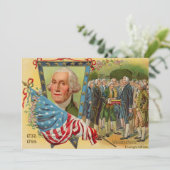 George Washington inauguratie Amerikaanse vlag Kaart (Staand voorkant)