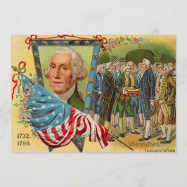 George Washington Inauguratie Amerikaanse Vlag Kaart