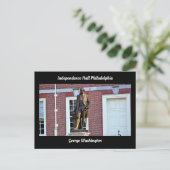 George Washington Independence Hall Philadelphia Briefkaart (Staand voorkant)