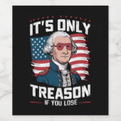 George Washington is niet alleen verraad als je ve Wijn Etiket (Enkel label)
