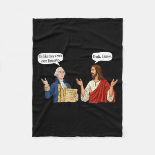 George Washington Jezus Als Niet Bijbelvers Fleece Deken