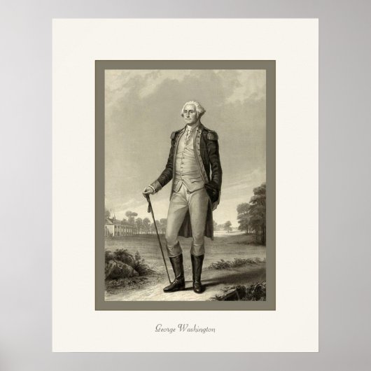 George Washington ~ Kunst van 1850 Poster (Voorkant)