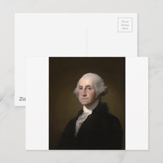 George Washington -  kunstportret Briefkaart (Voorkant / Achterkant)