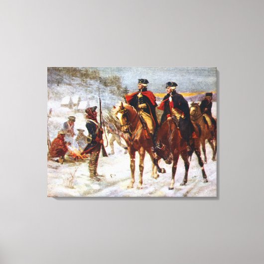 George Washington Lafayette Valley Forge Army Canvas Afdruk (Voorkant)