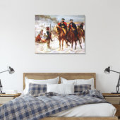 George Washington Lafayette Valley Forge Army Canvas Afdruk (Insitu (Slaapkamer))