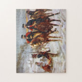 George Washington Lafayette Valley Forge Army Legpuzzel (Verticaal)