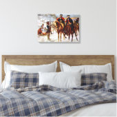 George Washington Lafayette Valley Forge Leger Canvas Afdruk (Insitu (Slaapkamer))