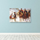 George Washington Lafayette Valley Forge Leger Canvas Afdruk (Insitu (Houten vloer))