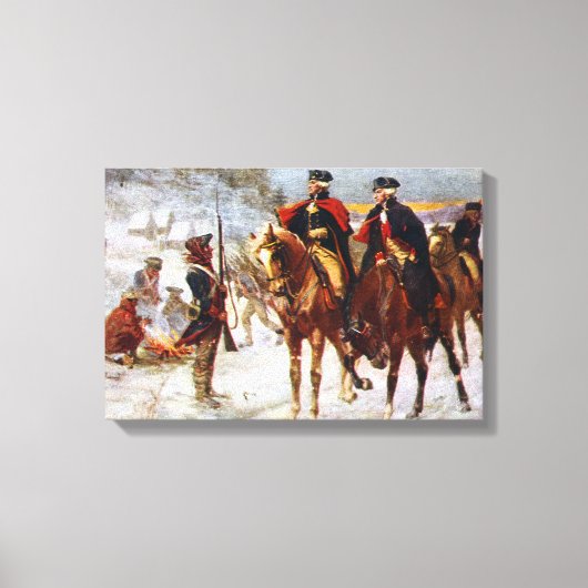 George Washington Lafayette Valley Forge Leger Canvas Afdruk (Voorkant)
