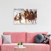 George Washington Lafayette Valley Forge Leger Canvas Afdruk (Insitu (Woonkamer))