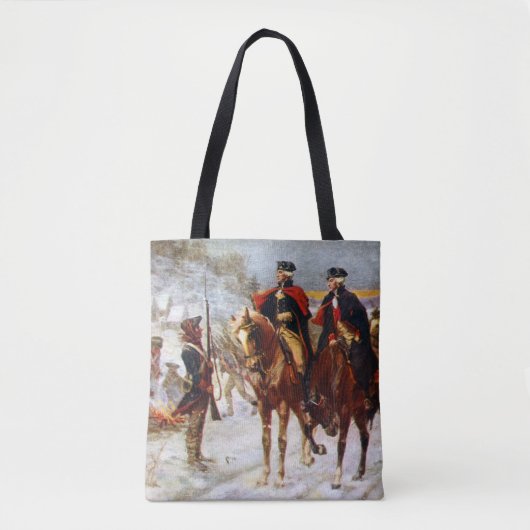 George Washington Lafayette Valley Forge Leger Tote Bag (Voorkant)
