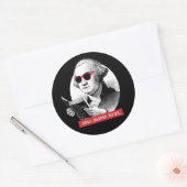 George Washington leest verboden boeken Ronde Sticker (Envelop)