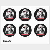 George Washington leest verboden boeken Ronde Sticker (Vel)