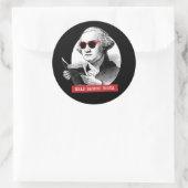 George Washington leest verboden boeken Ronde Sticker (Tas)