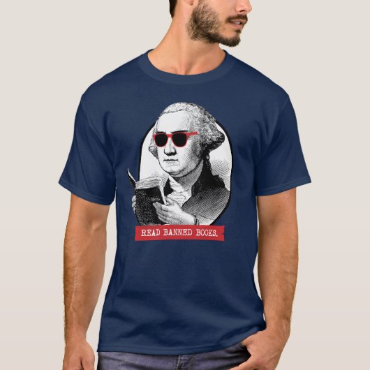 George Washington leest verboden boeken T-shirt (Voorkant)