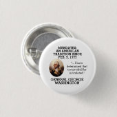 George Washington Mandaten sinds 1777 Ronde Button 3,2 Cm (Voorkant /achterkant)