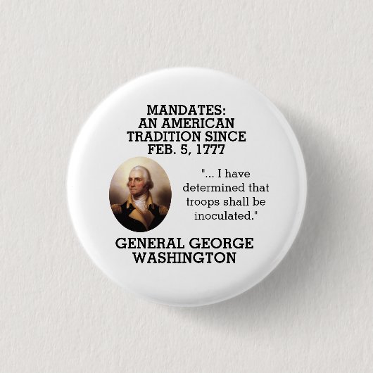 George Washington Mandaten sinds 1777 Ronde Button 3,2 Cm (Voorkant)