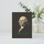George Washington met een handtekening Briefkaart (Staand voorkant)