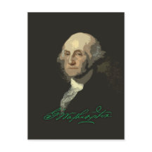 George Washington met een handtekening