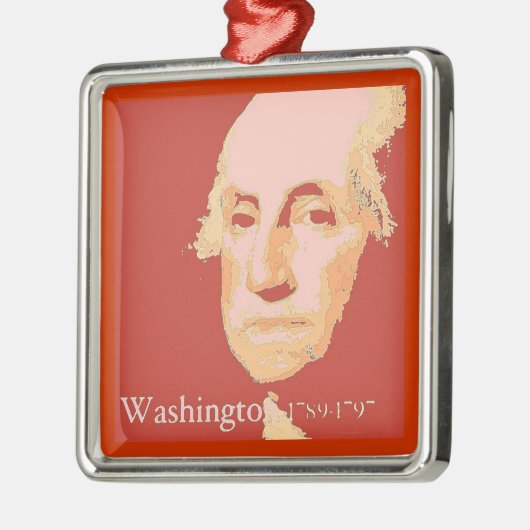 George Washington Metalen Ornament (Links)
