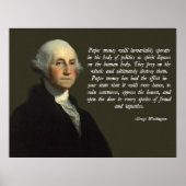 George Washington Money Quote Poster (Voorkant)