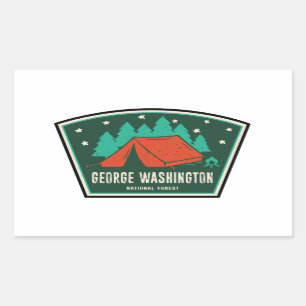 George Washington National Forest Camping Rechthoekige Sticker