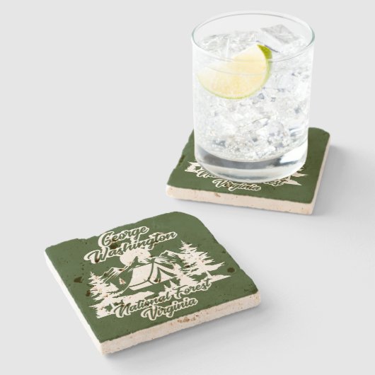 George Washington National Forest Stenen Onderzetter (Zijkant)