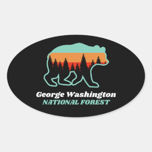 George Washington National Forest Virginia VA Beer Ovale Sticker