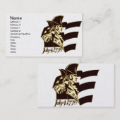 George Washington op 4 juli 1776 Visitekaartje (Voorkant / Achterkant)