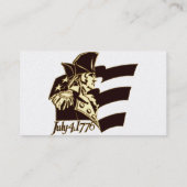 George Washington op 4 juli 1776 Visitekaartje (Achterkant)